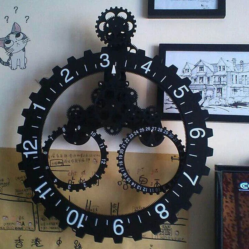 Reloj de Pared Engranajes Negros - imagen 3