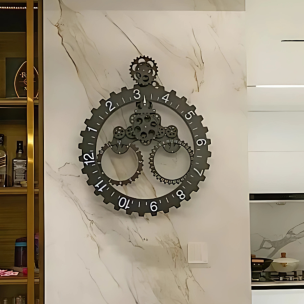 Reloj de Pared Engranajes Negros - imagen 2