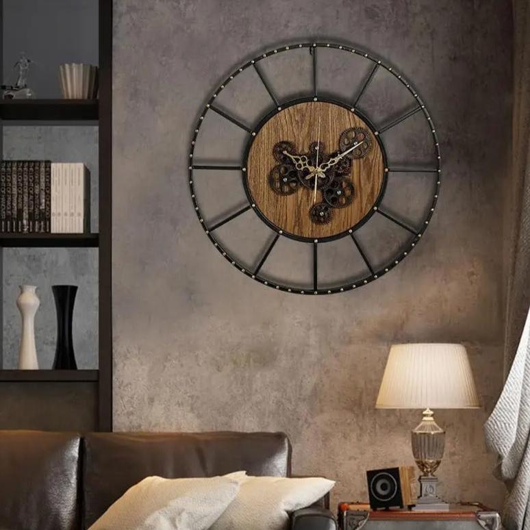 Reloj de Pared Engranajes Madera - imagen 7
