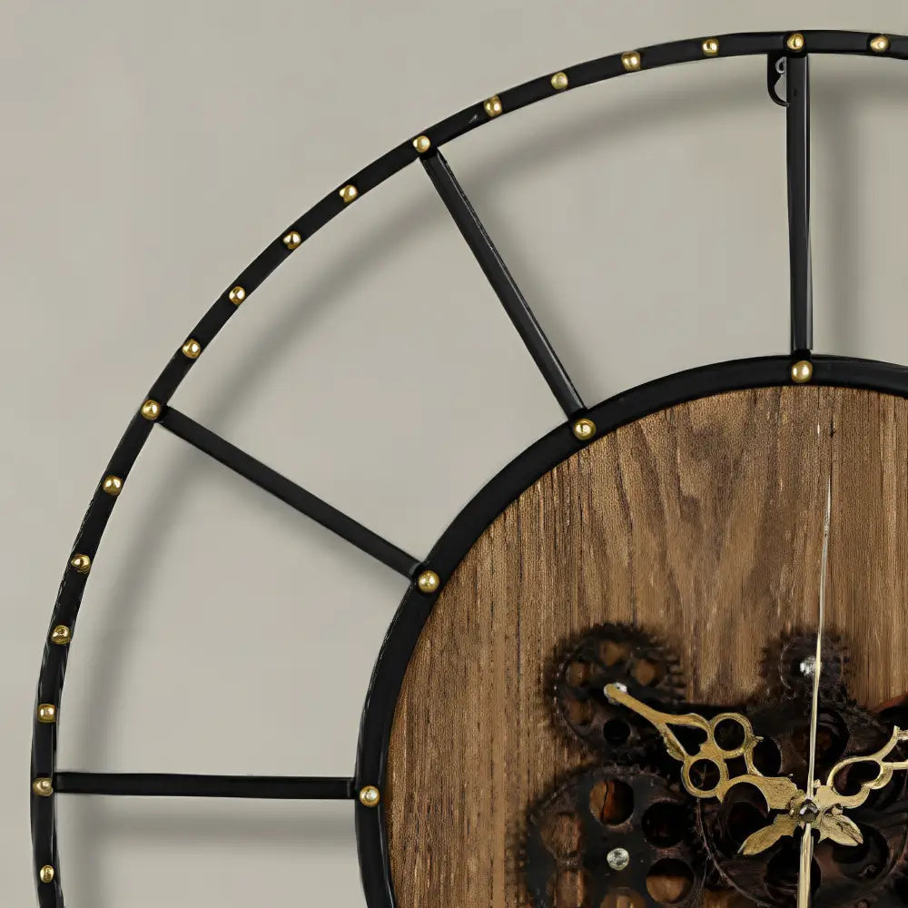 Reloj de Pared Engranajes Madera - imagen 2