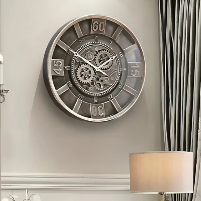Reloj de Pared Estilo Engranaje