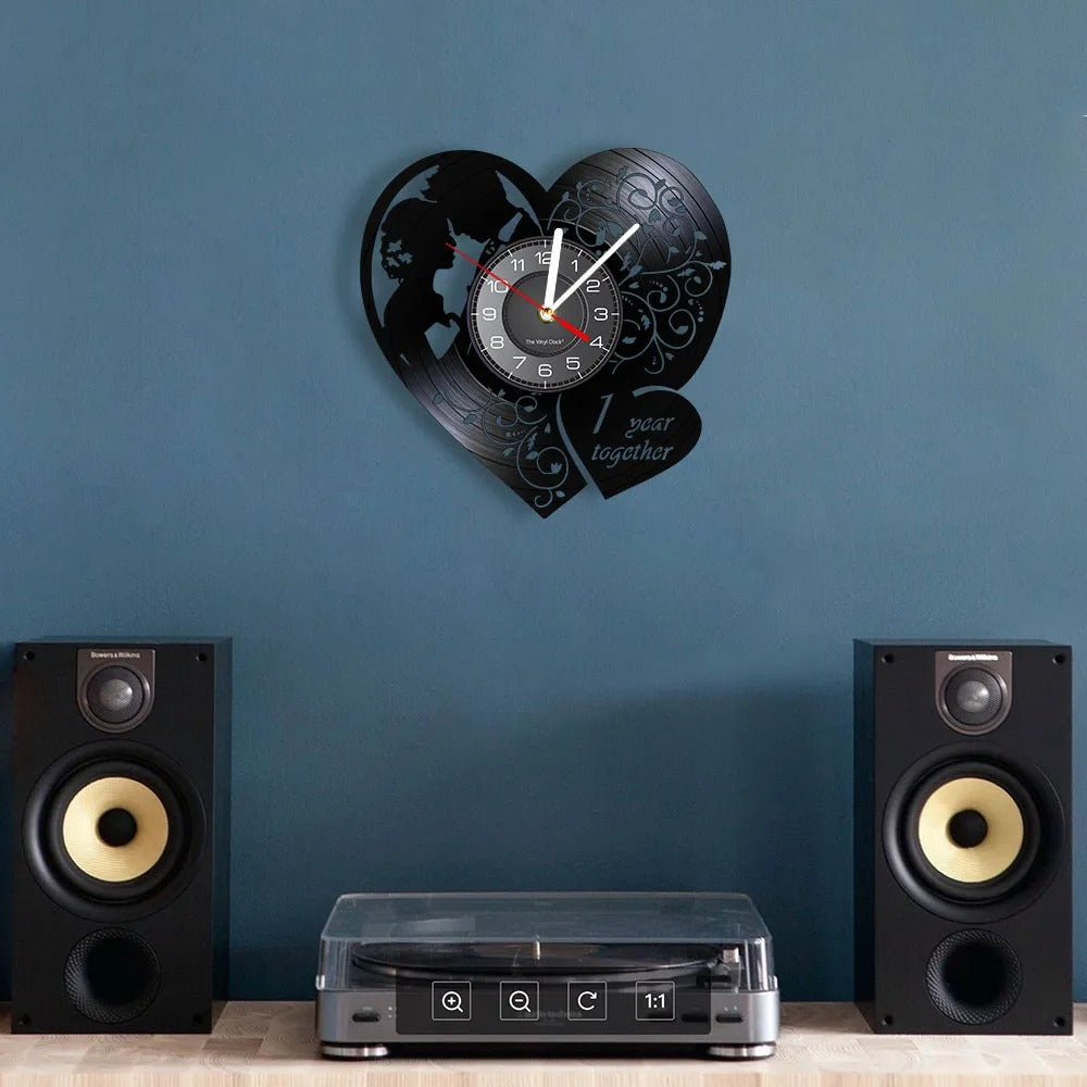 Reloj de Pared Corazón Romántico