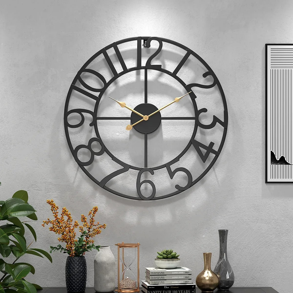 Reloj de Pared Números Industriales