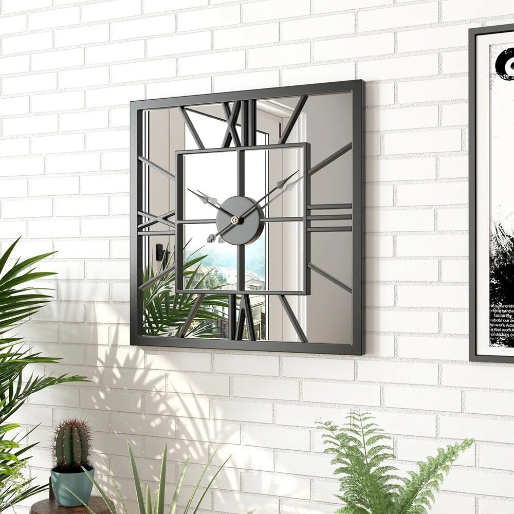 Reloj de Pared Cuadrado Espejo - imagen 4