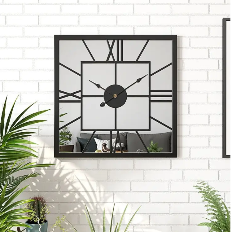 Reloj de Pared Cuadrado Espejo - imagen 3