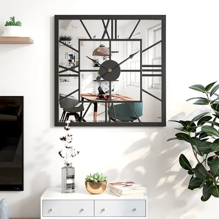 Reloj de Pared Cuadrado Espejo - imagen 5