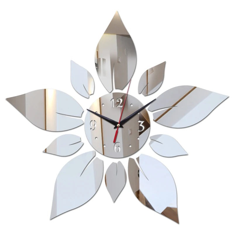 Reloj de Pared Flor Espejo - imagen 2