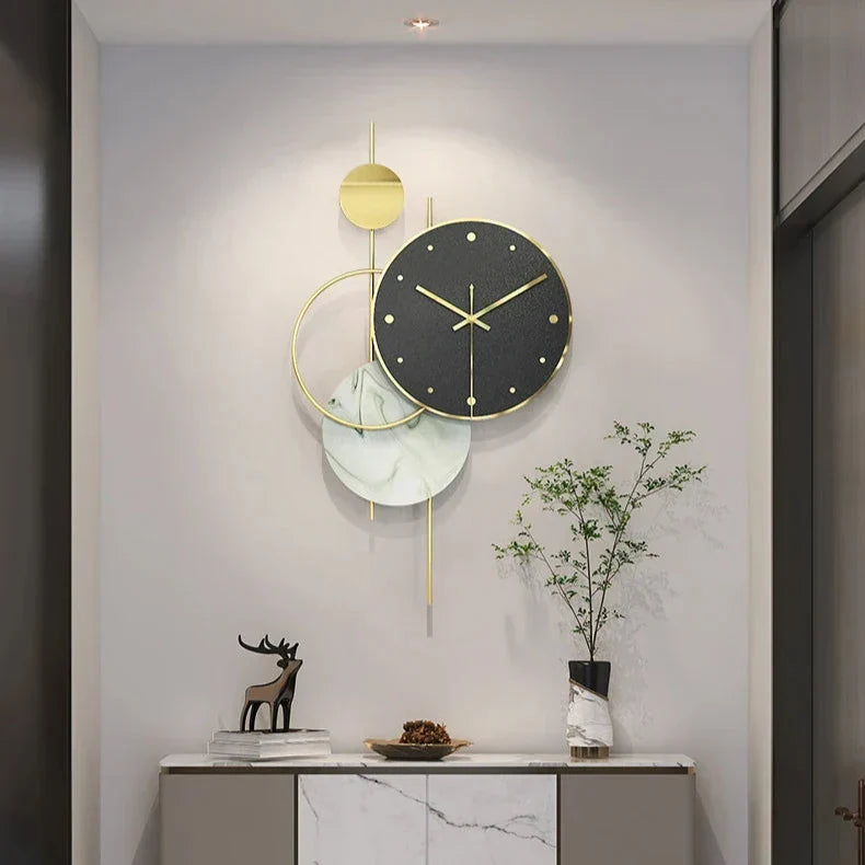 Reloj de Pared Círculo Dorado