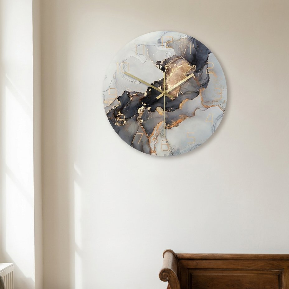 Reloj de Pared Abstracto Mármol