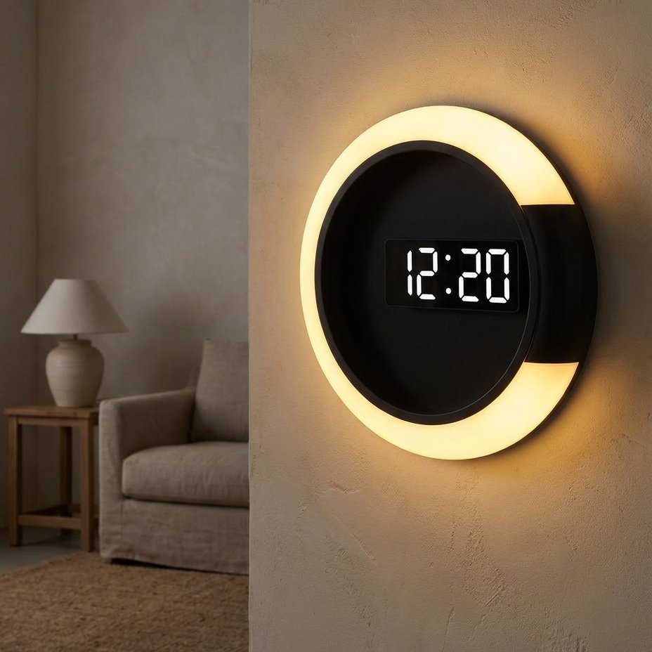 Reloj de Pared Anillo Luminoso