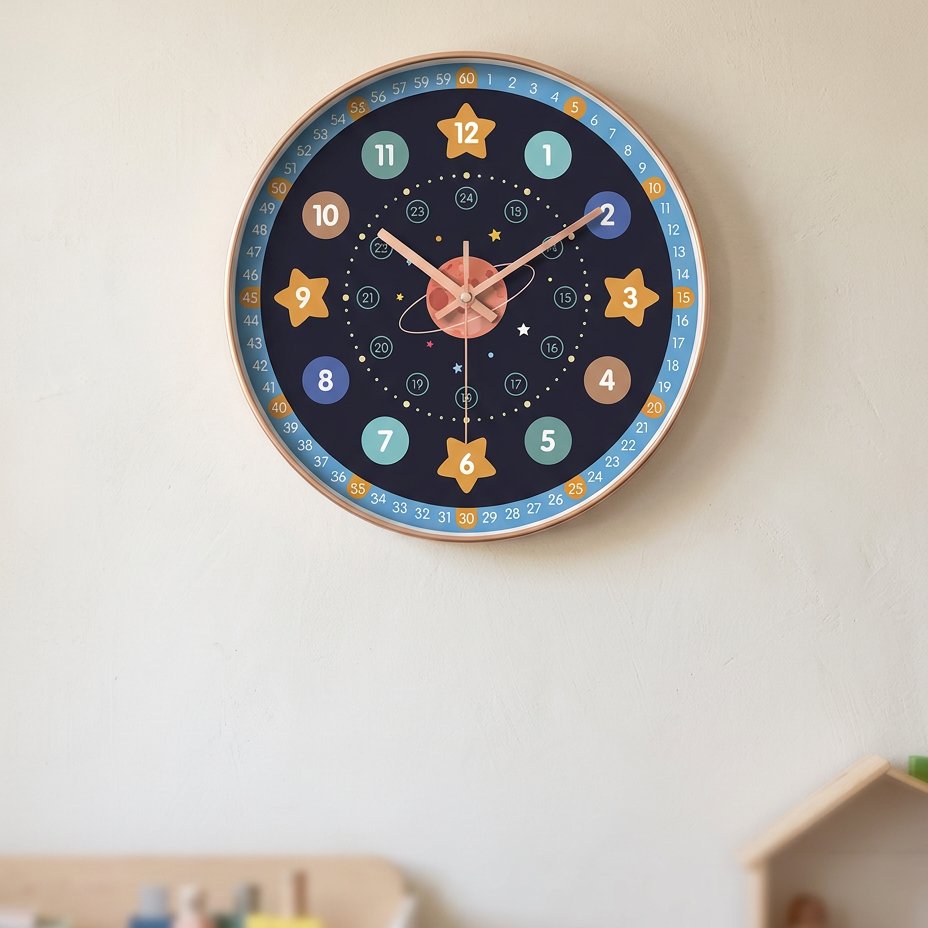 Reloj de Pared Infantil Astronomía
