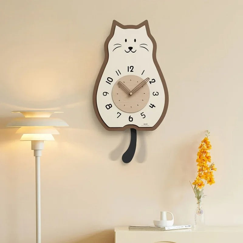 Reloj de Pared Forma de Gato