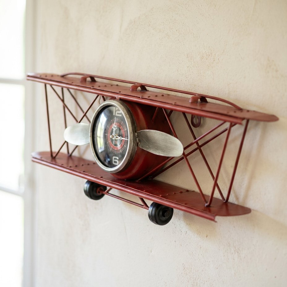 Reloj de Pared Avión Vintage - imagen 4