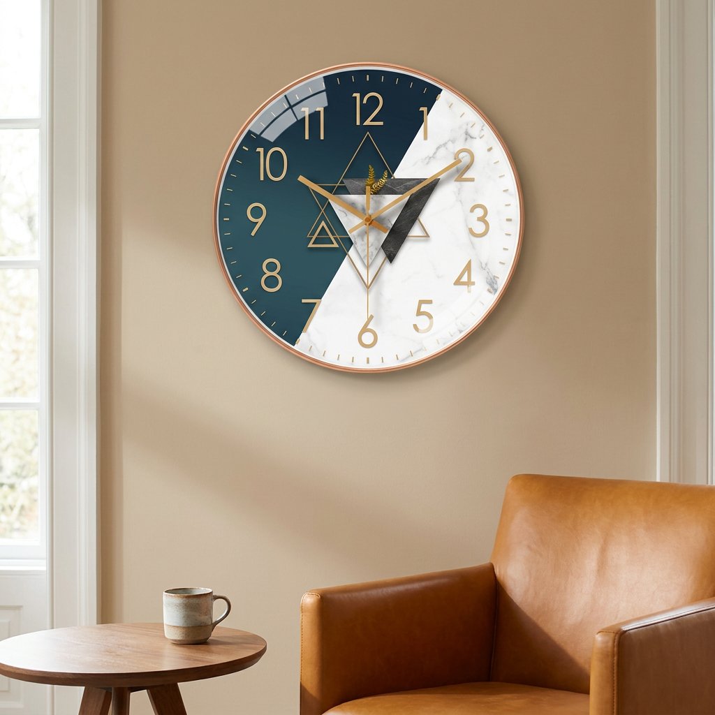Reloj de Pared Bicolor Moderno