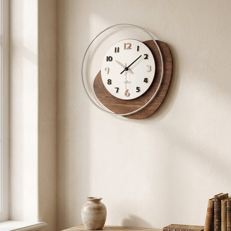 Reloj de Pared Madera Asimétrico