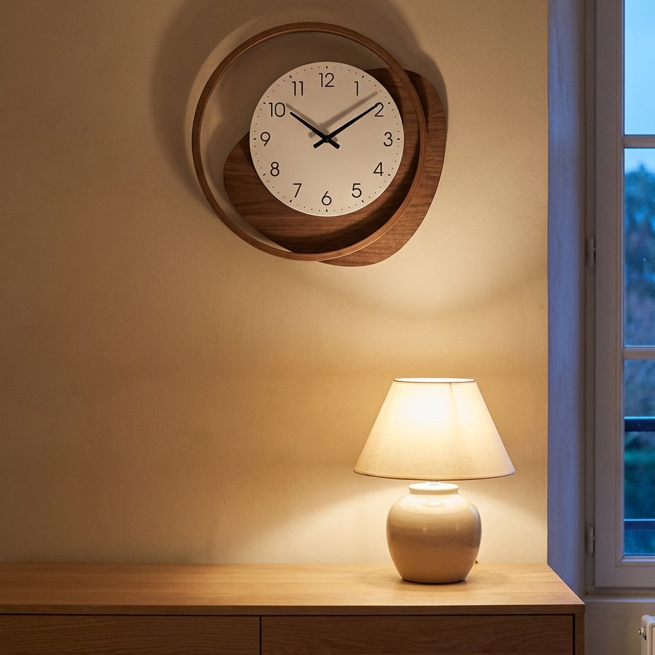 Reloj de Pared Madera Asimétrico - imagen 3