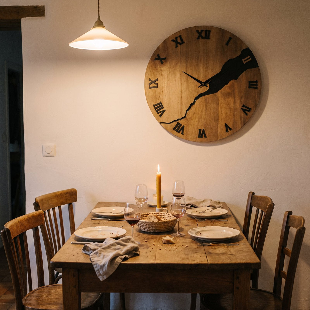 Reloj de Pared Madera Craquelada - imagen 3
