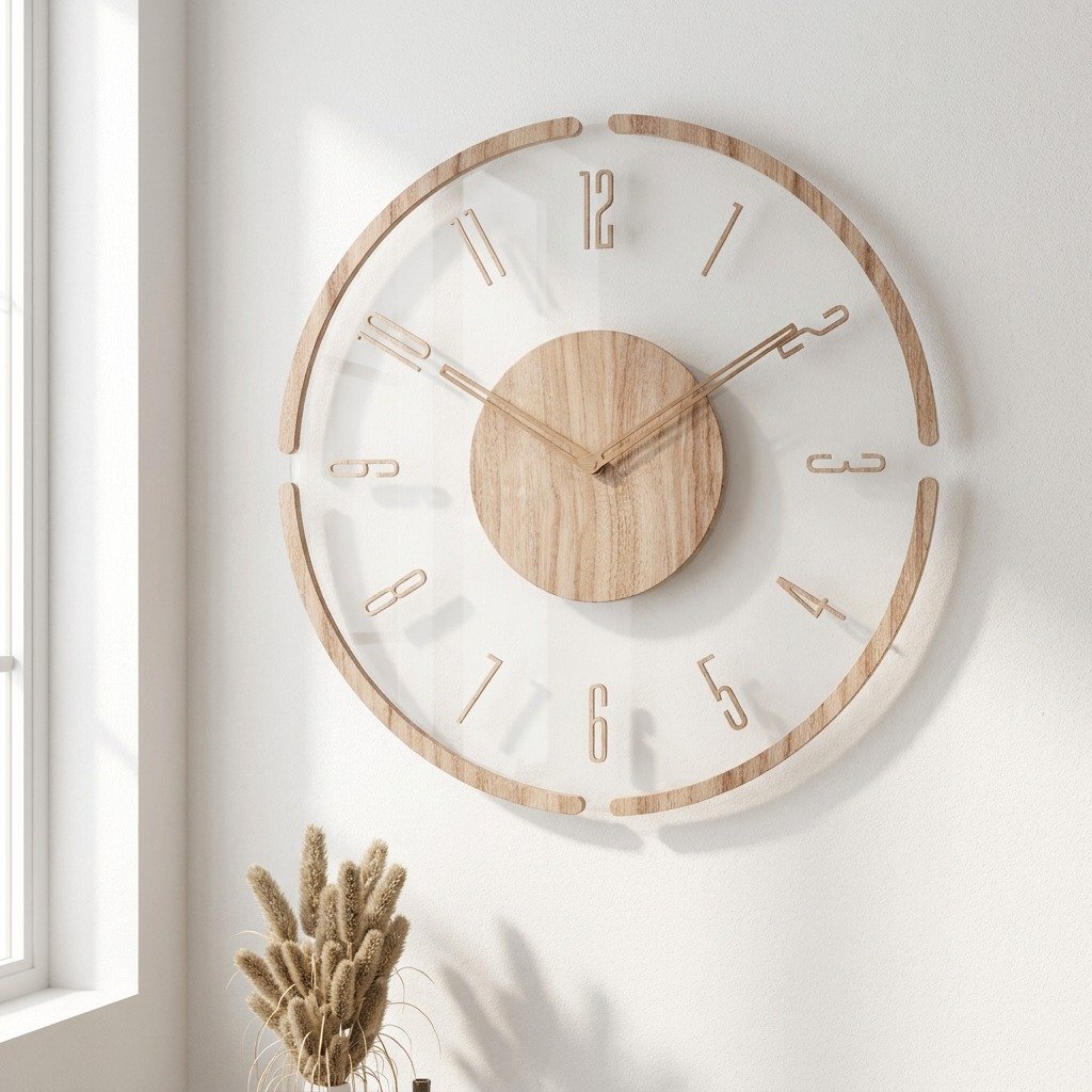 Reloj de Pared Madera Minimal