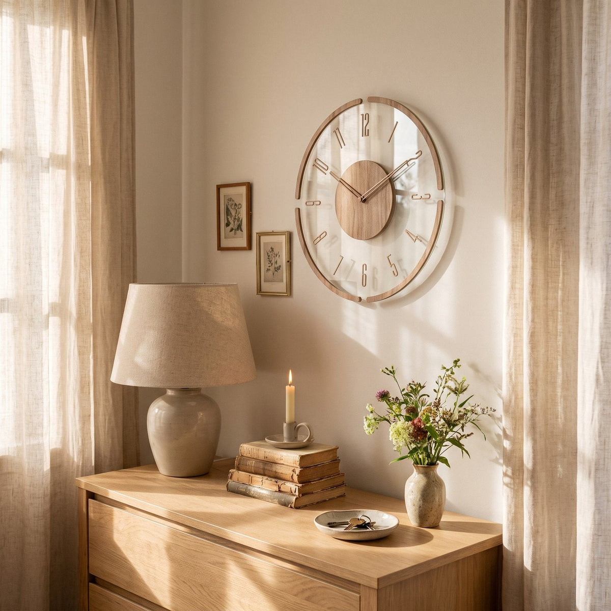 Reloj de Pared Madera Minimal - imagen 2