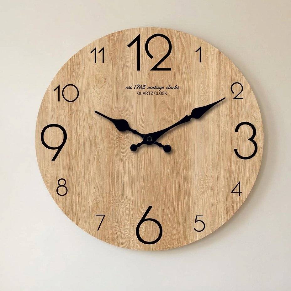 Reloj de Pared Madera Natural
