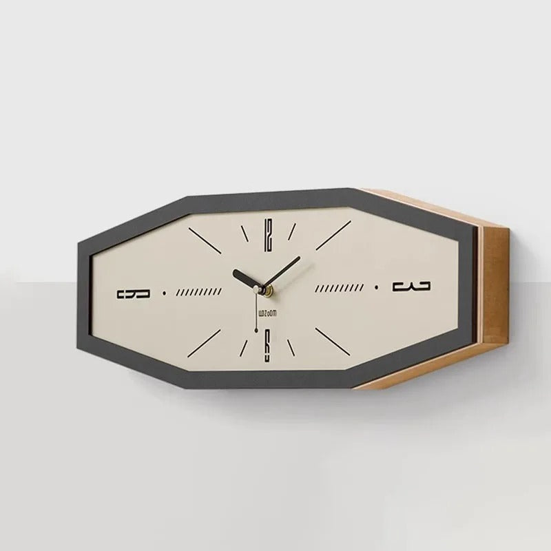Reloj de Pared Hexagonal Madera