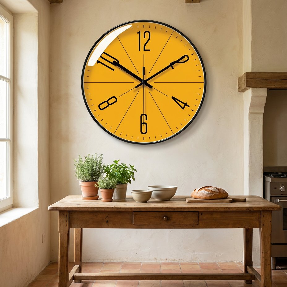 Reloj de Pared Esfera Amarilla - imagen 2