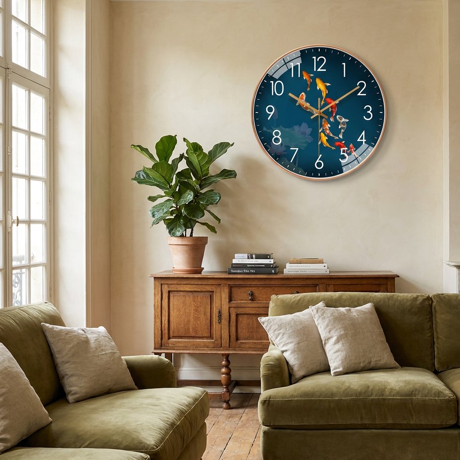 Reloj de Pared Carpas Koi - imagen 2