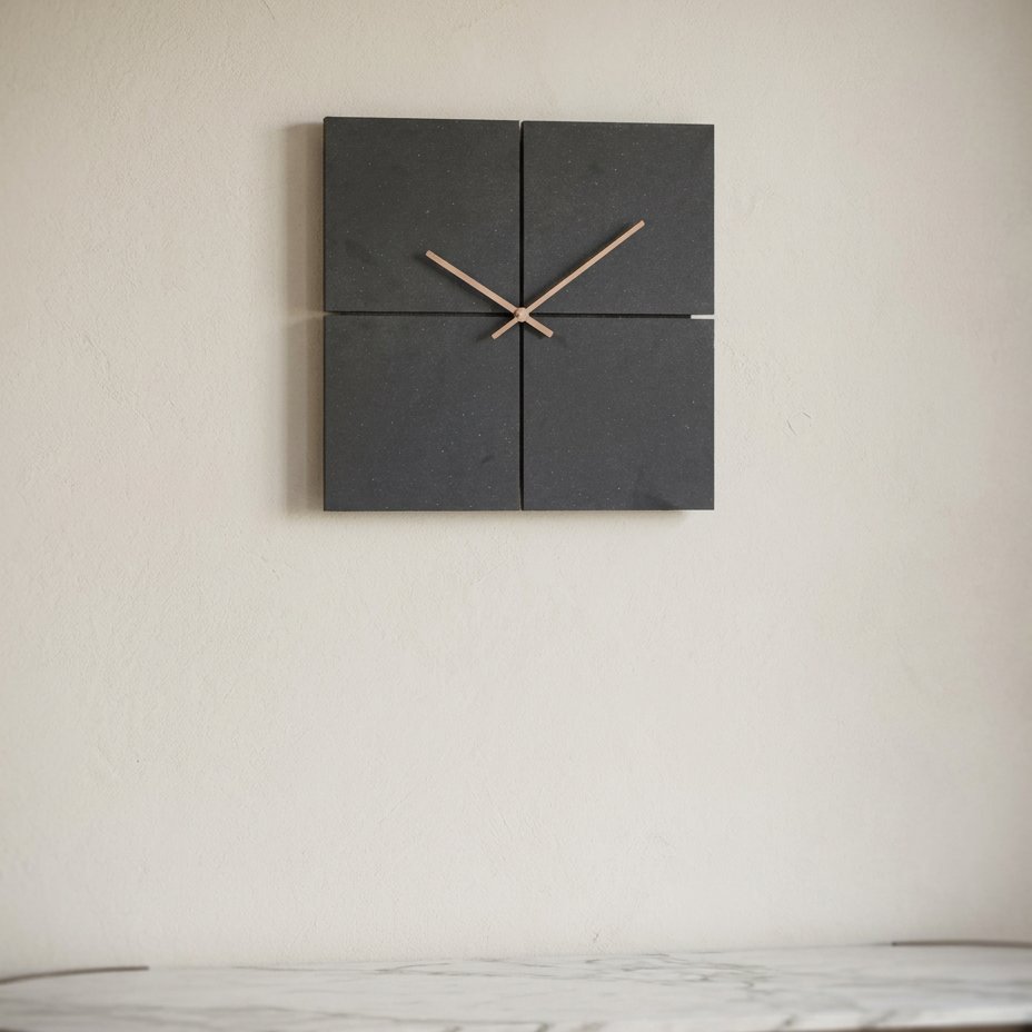 Reloj de Pared Cuadrado Negro