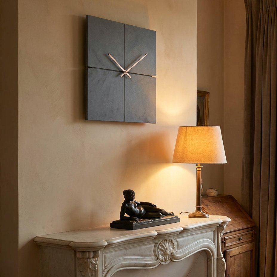 Reloj de Pared Cuadrado Negro - imagen 4