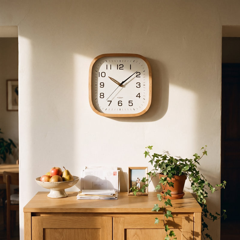 Reloj de Pared Cuadrado Madera