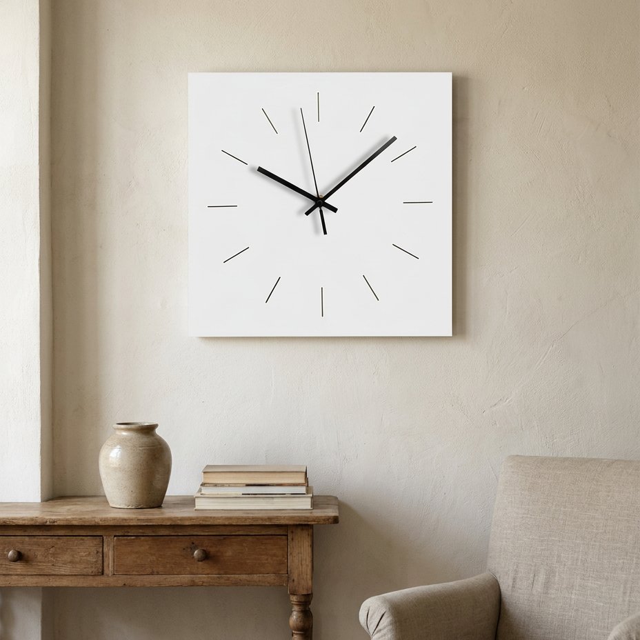 Reloj de Pared Cuadrado Moderno