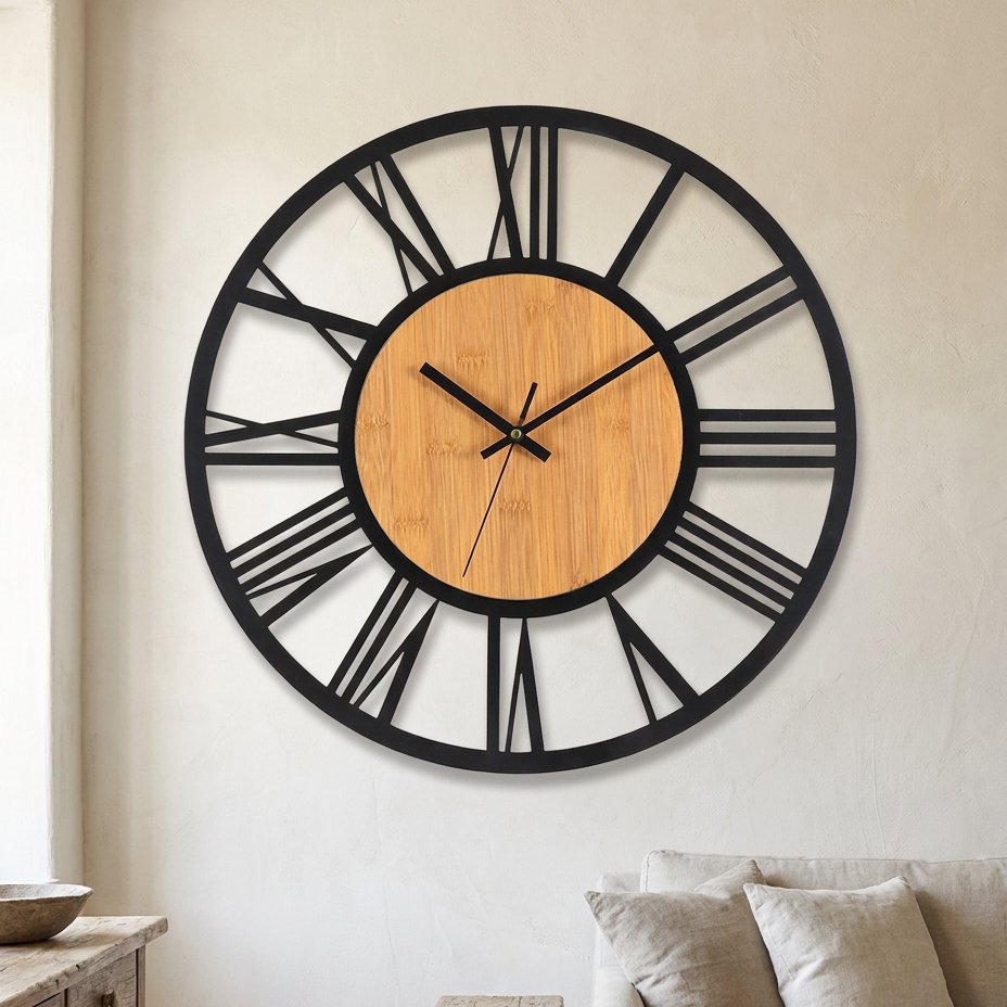 Reloj de Pared Círculo Madera