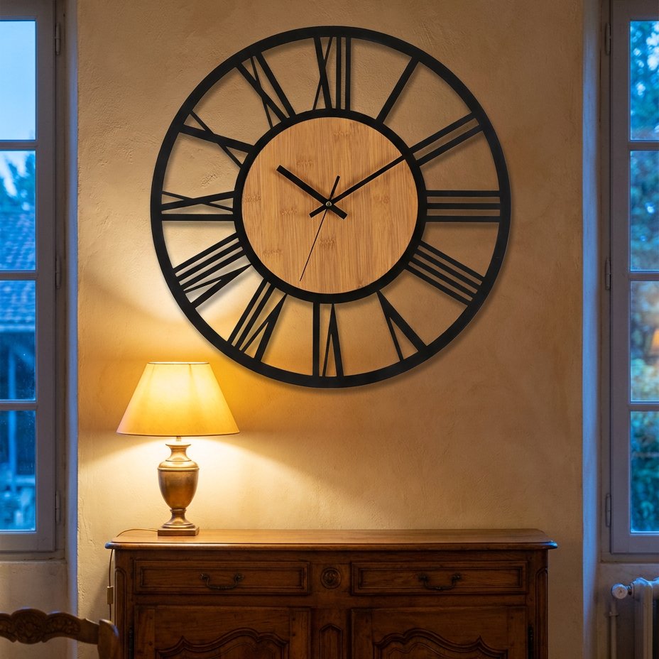 Reloj de Pared Círculo Madera - imagen 3