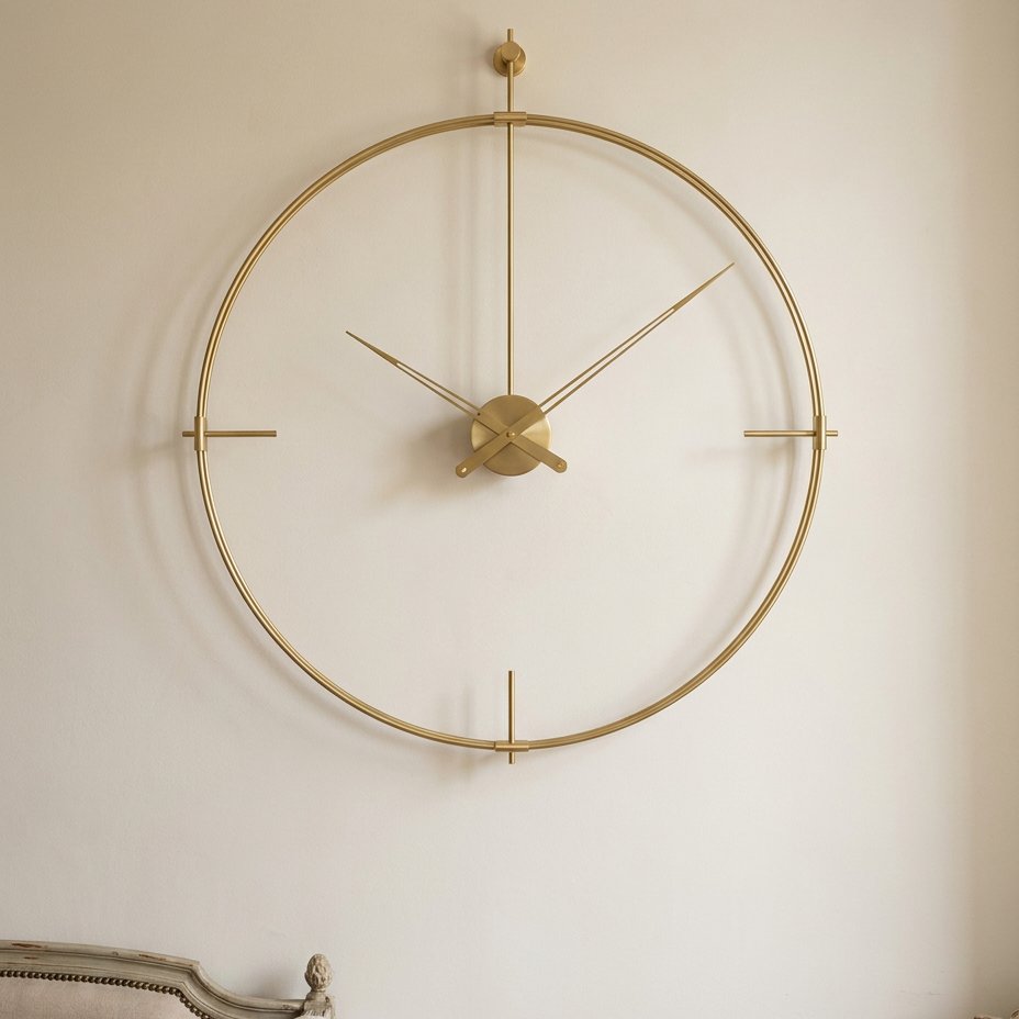 Reloj de Pared Círculo Dorado