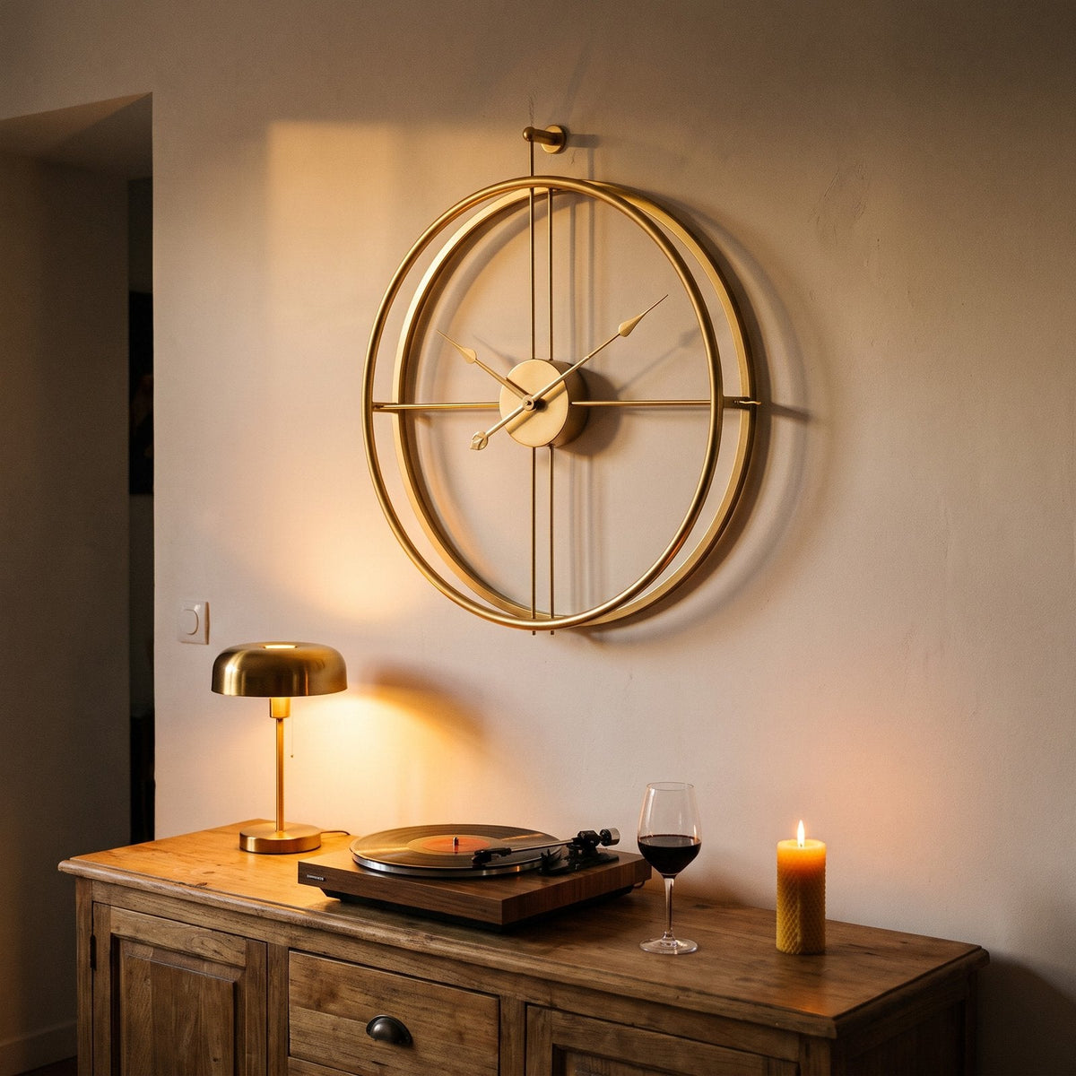 Reloj de Pared Círculo Dorado - imagen 7