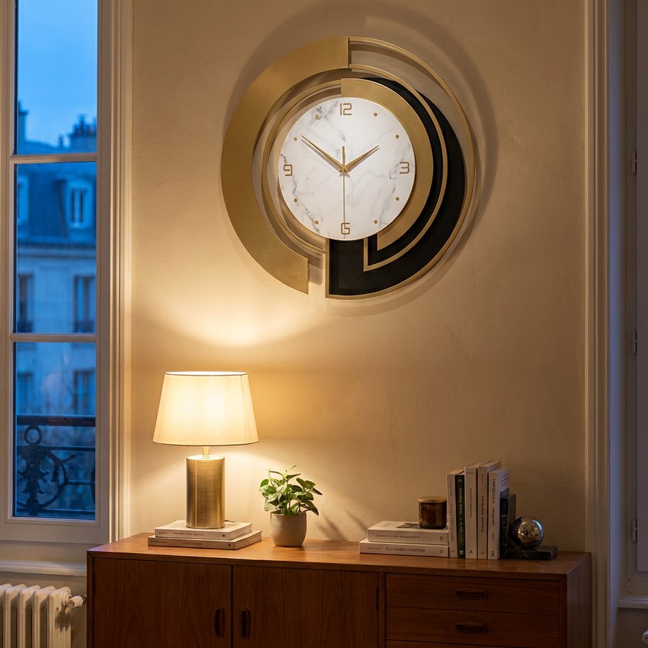 Reloj de Pared Círculo Dorado - imagen 3