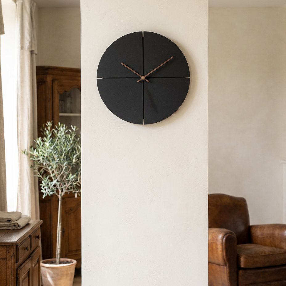 Reloj de Pared Círculo Negro