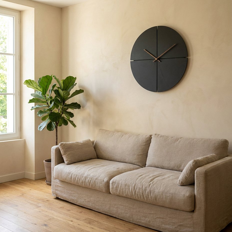 Reloj de Pared Círculo Negro - imagen 2
