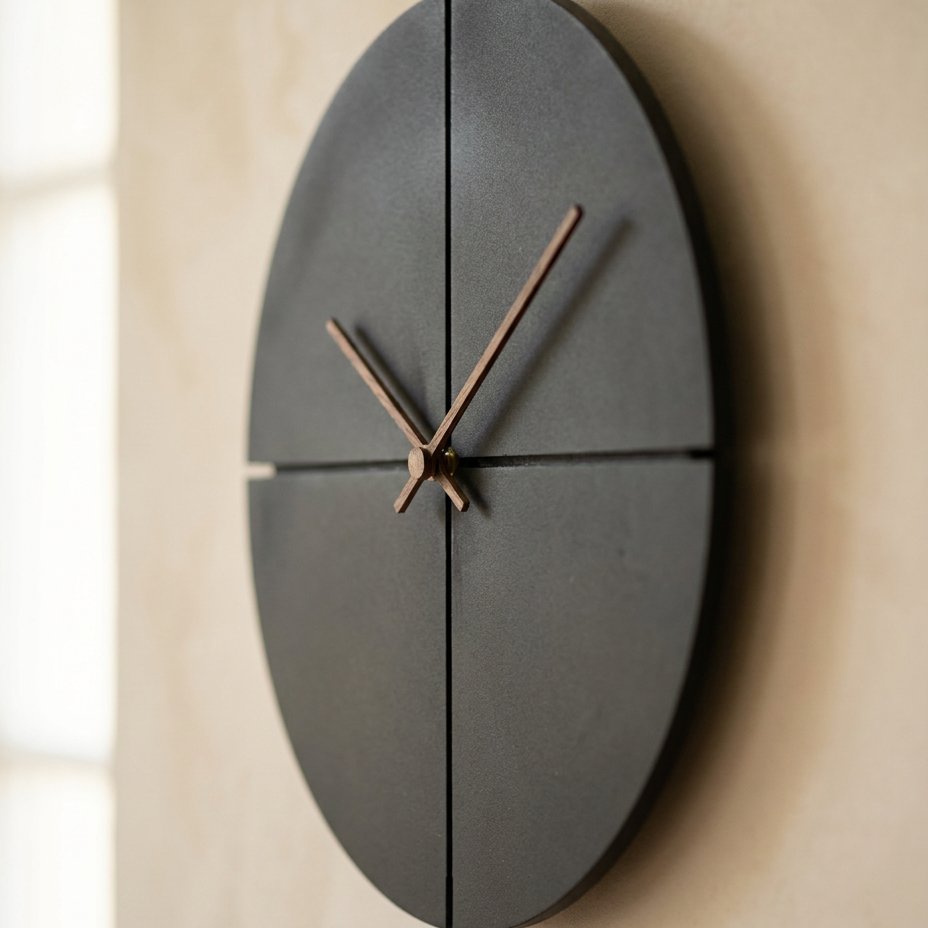Reloj de Pared Círculo Negro - imagen 3