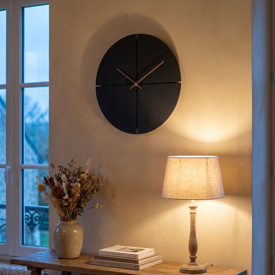 Reloj de Pared Círculo Negro - imagen 4