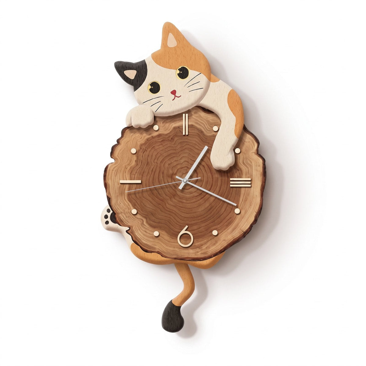 Reloj de Pared Gato Madera - imagen 15