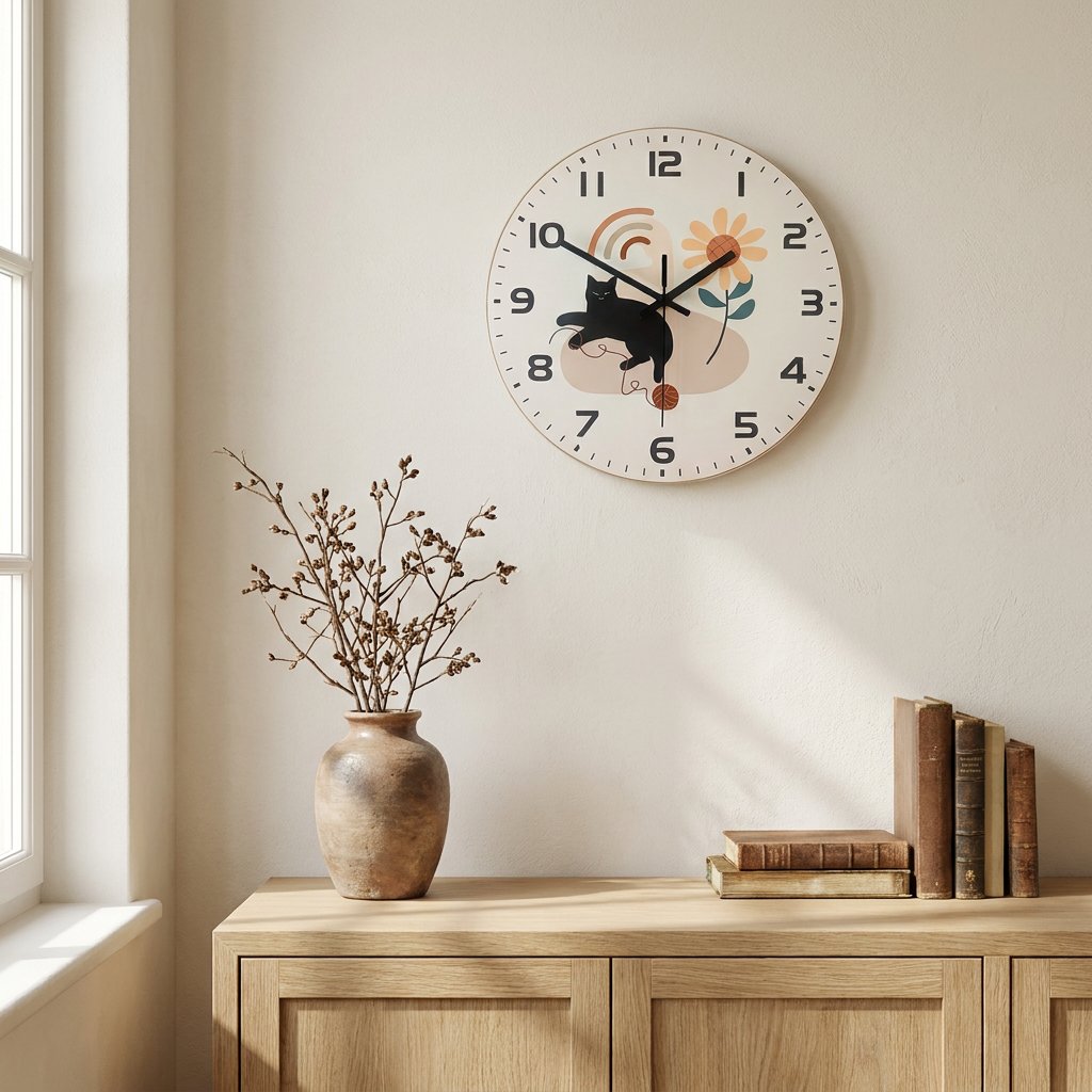 Reloj de Pared Gato Diseño