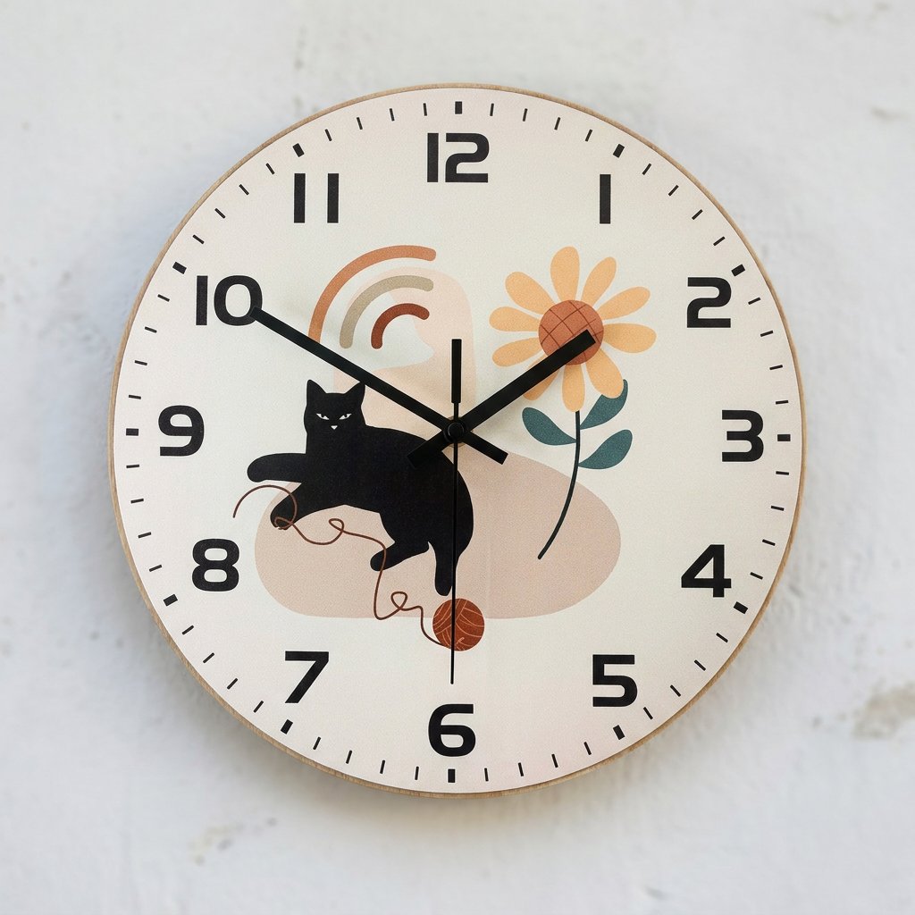 Reloj de Pared Gato Diseño - imagen 3