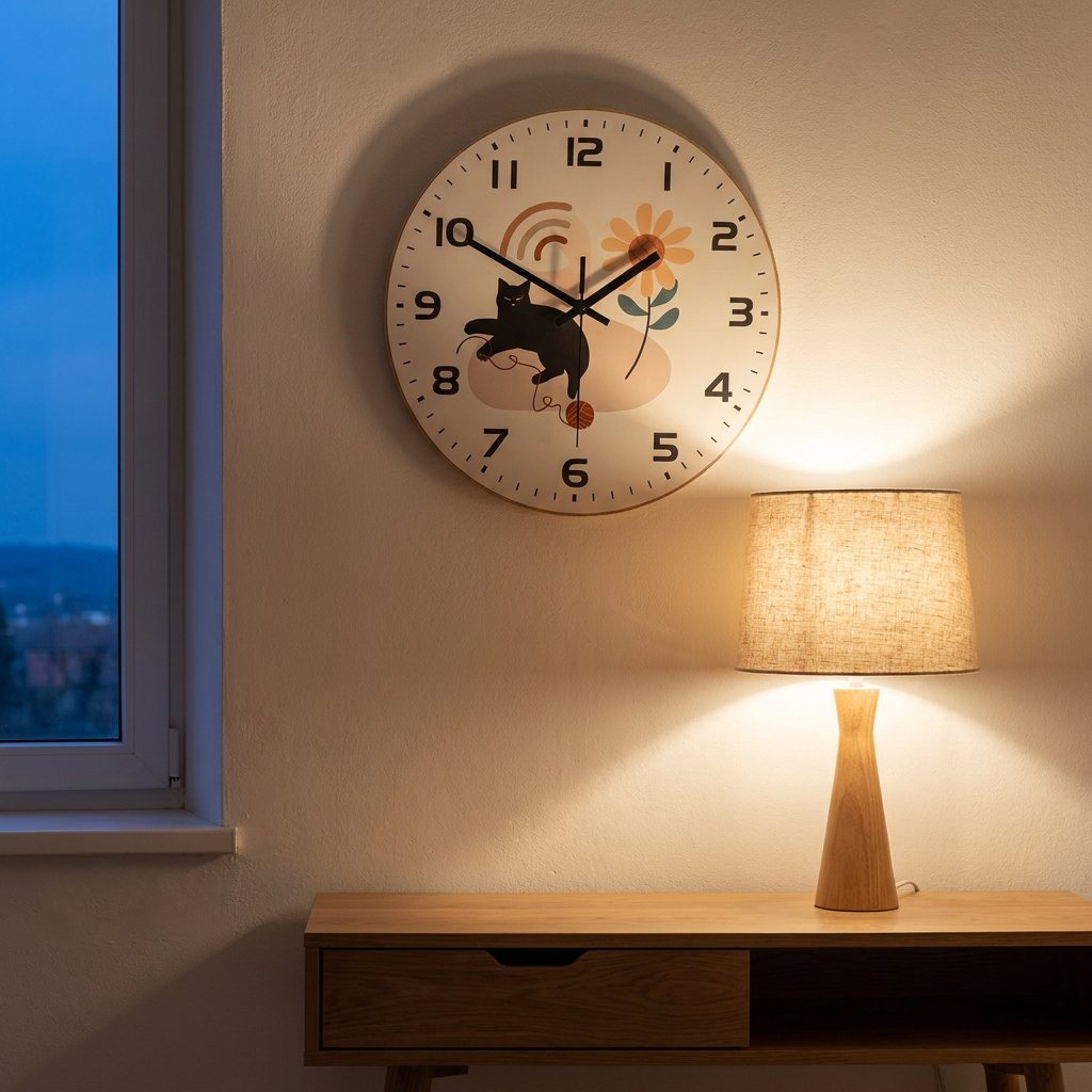 Reloj de Pared Gato Diseño - imagen 4