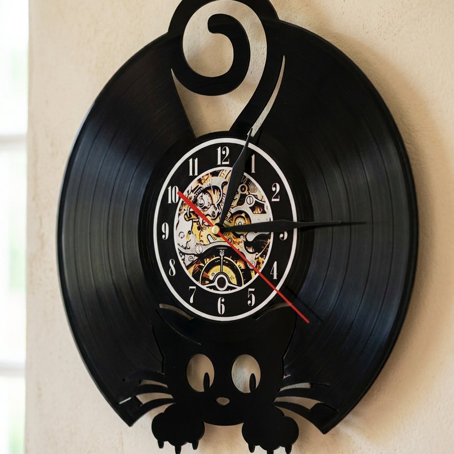 Reloj de Pared Gato Gótico - imagen 3