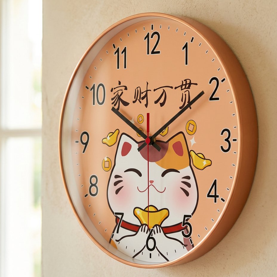 Reloj de Pared Gato Maneki - imagen 3