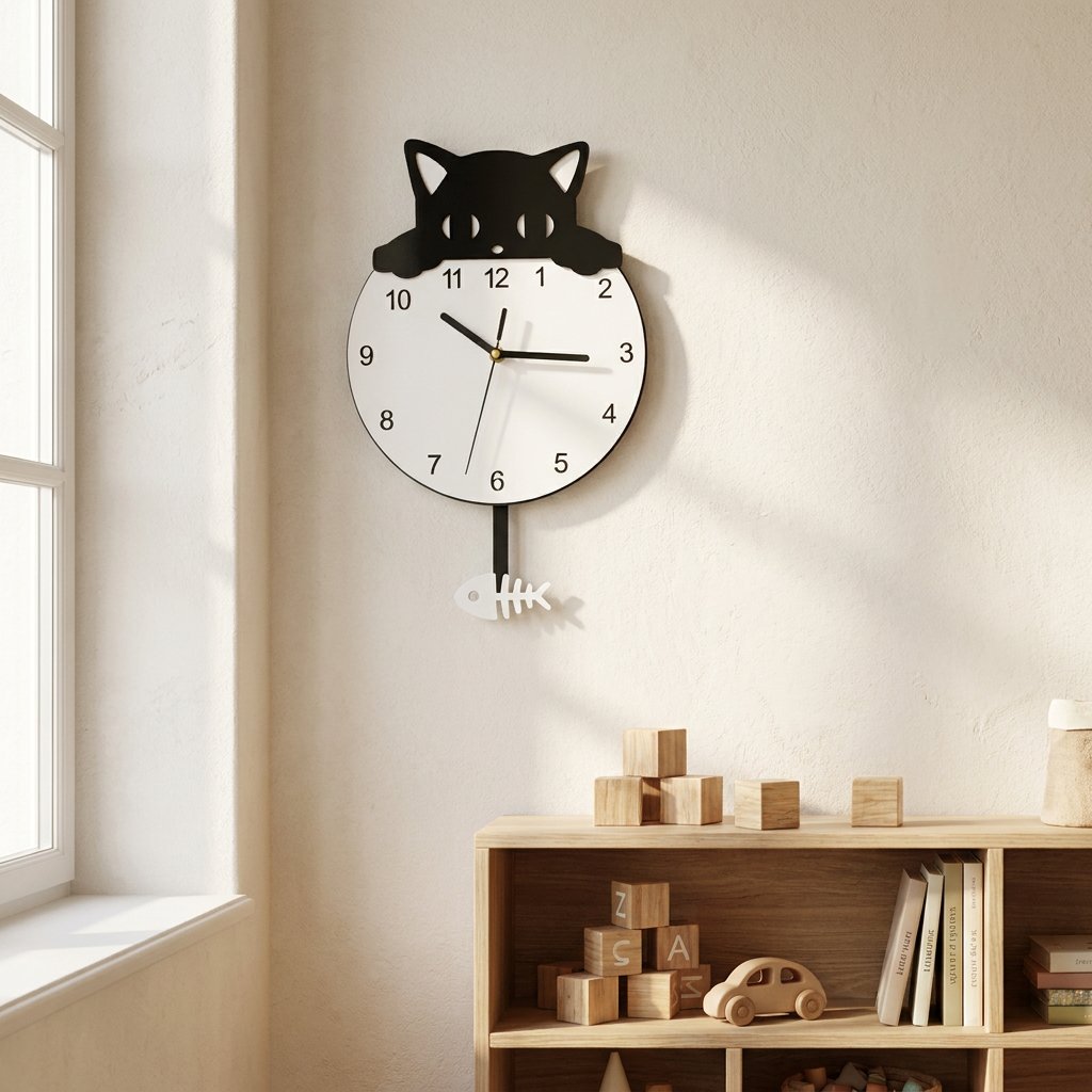 Reloj de Péndulo Gato