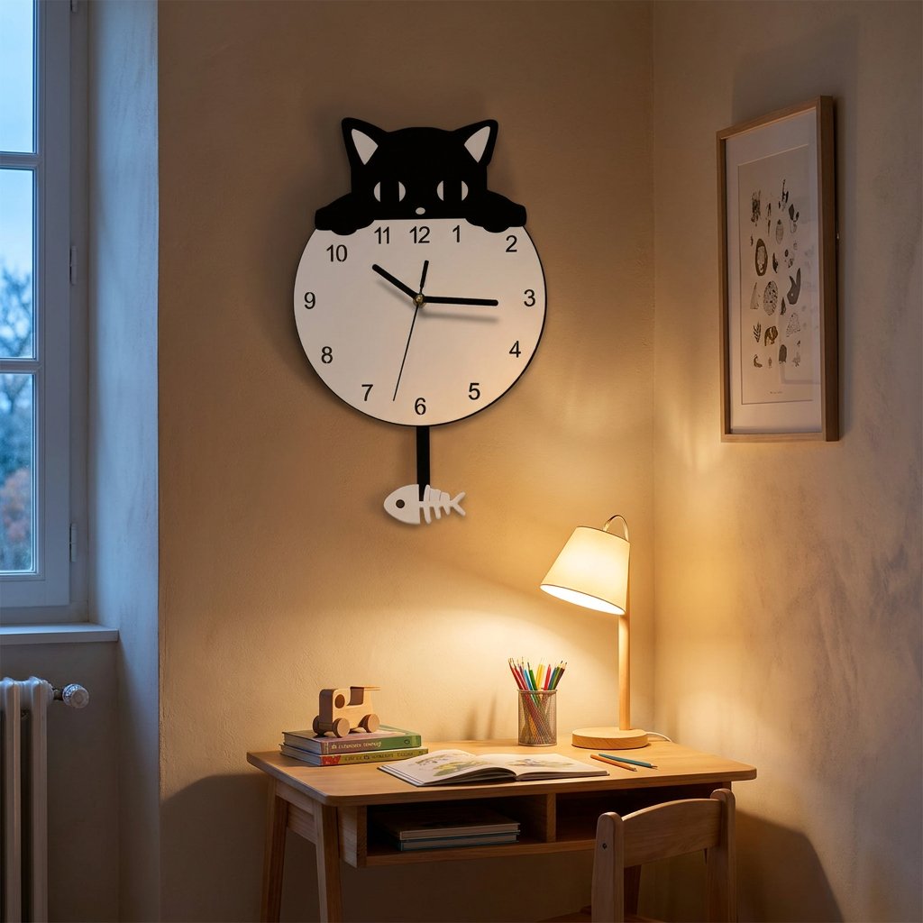 Reloj de Péndulo Gato - imagen 4