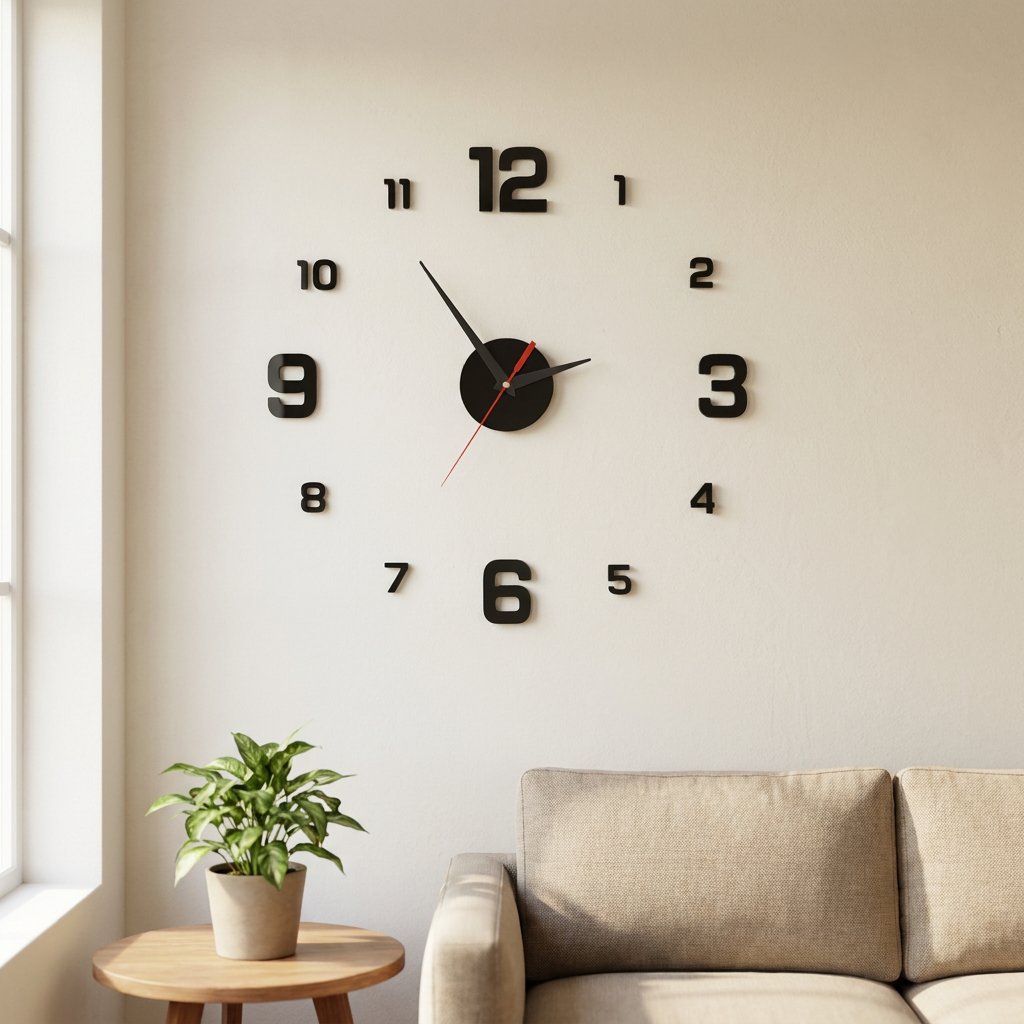 Reloj de Pared Números 3D