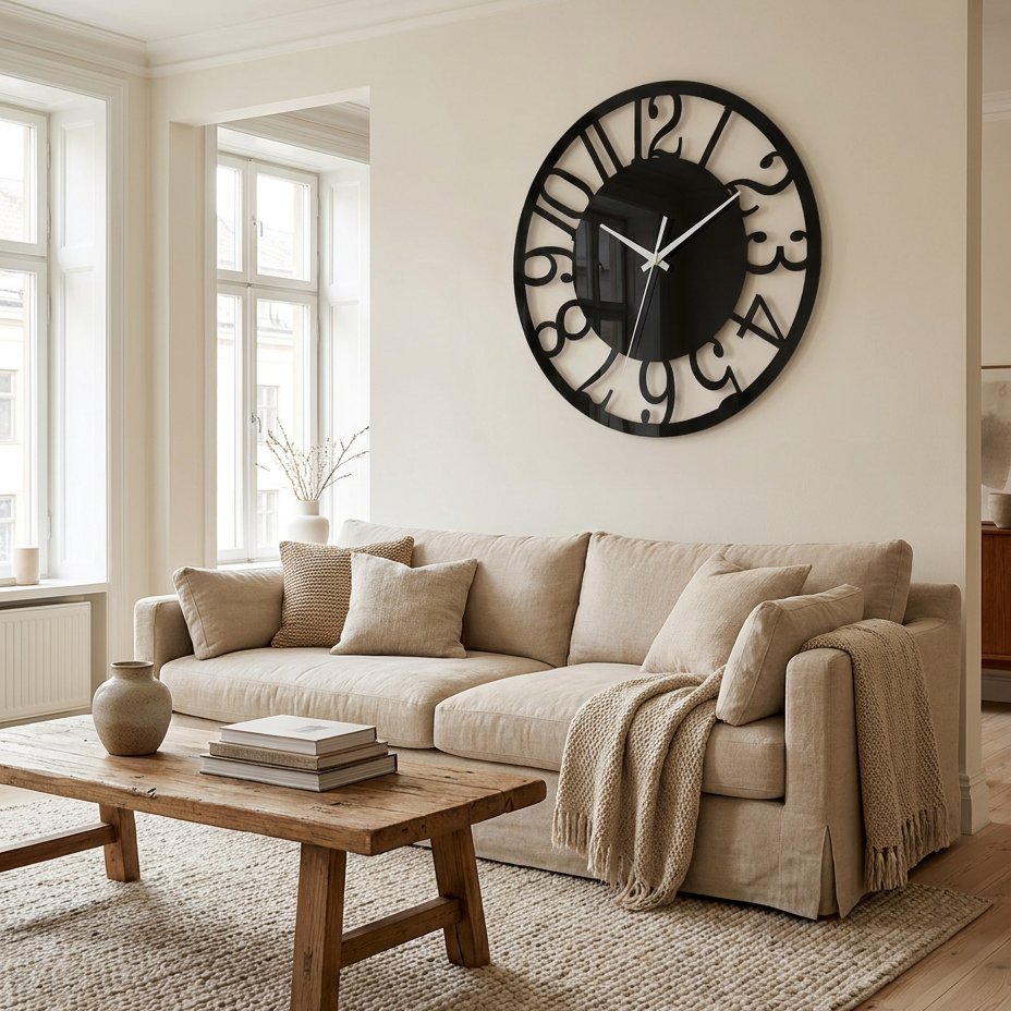 Reloj de Pared Números Recortados - imagen 2
